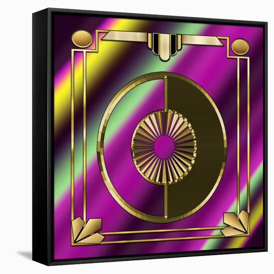 Deco 27 Frame 1-Art Deco Designs-Framed Stretched Canvas