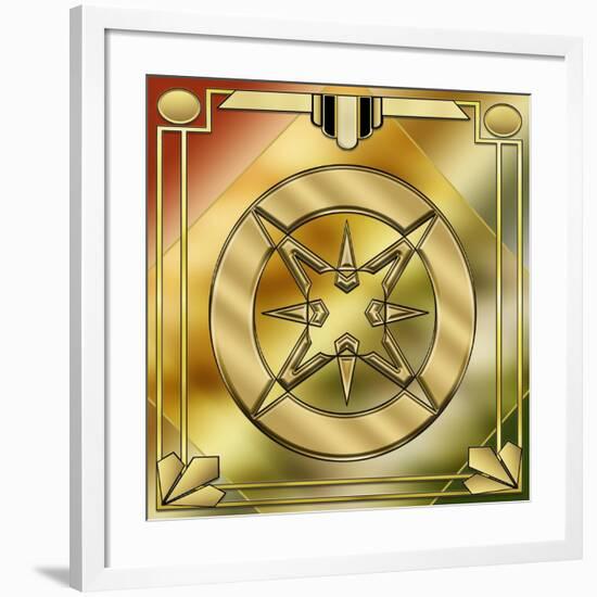 Deco Brass 1 Frame 1-Art Deco Designs-Framed Giclee Print