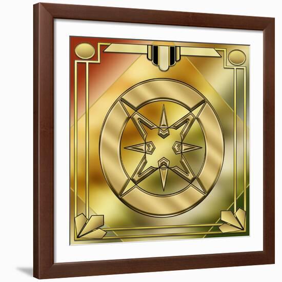 Deco Brass 1 Frame 1-Art Deco Designs-Framed Giclee Print