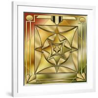 Deco Brass 2 Frame 1-Art Deco Designs-Framed Giclee Print