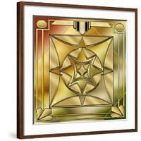 Deco Brass 2 Frame 1-Art Deco Designs-Framed Giclee Print