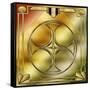 Deco Brass 3 Frame 1-Art Deco Designs-Framed Stretched Canvas