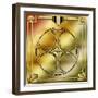 Deco Brass 3 Frame 1-Art Deco Designs-Framed Giclee Print