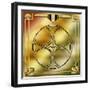 Deco Brass 3 Frame 1-Art Deco Designs-Framed Giclee Print