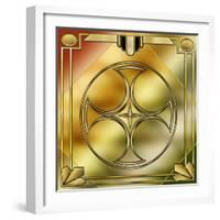 Deco Brass 3 Frame 1-Art Deco Designs-Framed Giclee Print