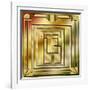 Deco Brass 4 Frame 1-Art Deco Designs-Framed Giclee Print