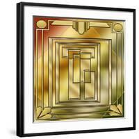 Deco Brass 4 Frame 1-Art Deco Designs-Framed Giclee Print