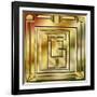 Deco Brass 4 Frame 1-Art Deco Designs-Framed Giclee Print