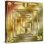 Deco Brass 4 Frame 1-Art Deco Designs-Stretched Canvas