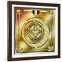 Deco Brass 5 Frame 1-Art Deco Designs-Framed Giclee Print