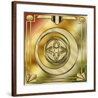 Deco Brass 5 Frame 1-Art Deco Designs-Framed Giclee Print