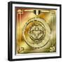 Deco Brass 5 Frame 1-Art Deco Designs-Framed Giclee Print