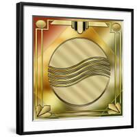 Deco Brass 6 Frame 1-Art Deco Designs-Framed Giclee Print