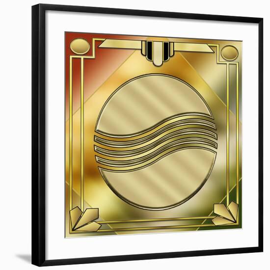 Deco Brass 6 Frame 1-Art Deco Designs-Framed Giclee Print