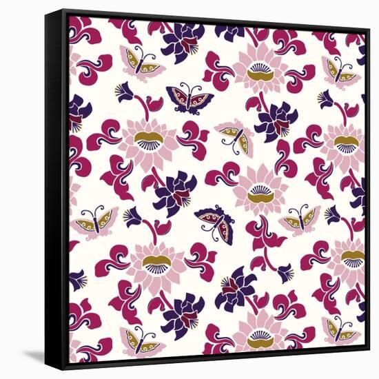 Deco Butterfly-null-Framed Stretched Canvas