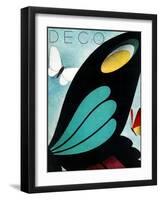 Deco Butterfly-null-Framed Giclee Print