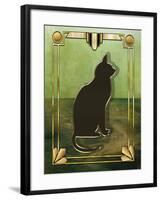 Deco Cat 1 Frame 1-Art Deco Designs-Framed Giclee Print