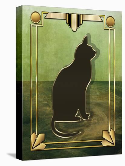 Deco Cat 1 Frame 1-Art Deco Designs-Stretched Canvas