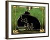 Deco Cats 2 Frame 1-Art Deco Designs-Framed Giclee Print