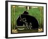 Deco Cats 2 Frame 1-Art Deco Designs-Framed Giclee Print