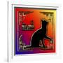 Deco Cats 3 Frame 2-Art Deco Designs-Framed Giclee Print