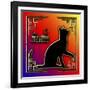 Deco Cats 3 Frame 2-Art Deco Designs-Framed Giclee Print