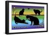Deco Cats One Frame 2-Art Deco Designs-Framed Giclee Print