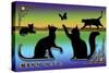 Deco Cats Two Frame 2-Art Deco Designs-Stretched Canvas