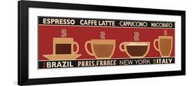 Deco Coffee Panel I-Pela Design-Framed Art Print