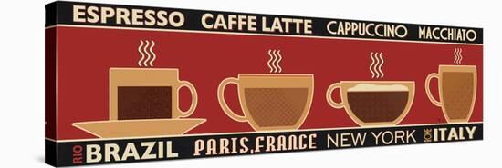 Deco Coffee Panel I-Pela Design-Stretched Canvas