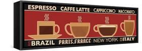 Deco Coffee Panel I-Pela Design-Framed Stretched Canvas