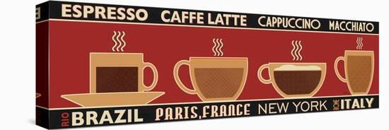 Deco Coffee Panel I-Pela Design-Stretched Canvas