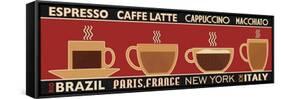 Deco Coffee Panel I-Pela Design-Framed Stretched Canvas