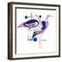 Deco Cranes-null-Framed Giclee Print