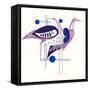 Deco Cranes-null-Framed Stretched Canvas