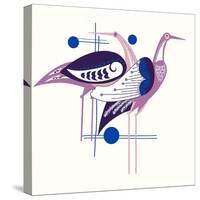 Deco Cranes-null-Stretched Canvas