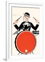 Deco Drummer-null-Framed Art Print