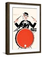 Deco Drummer-null-Framed Art Print