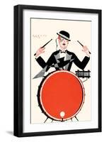 Deco Drummer-null-Framed Art Print