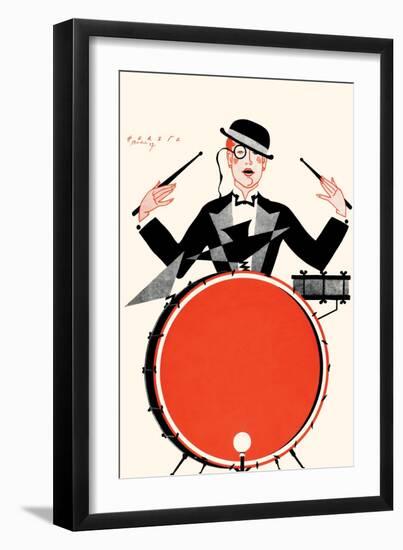 Deco Drummer-null-Framed Art Print