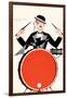 Deco Drummer-null-Framed Art Print