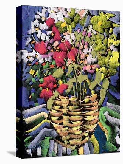 Deco Flowers-Frances Treanor-Stretched Canvas