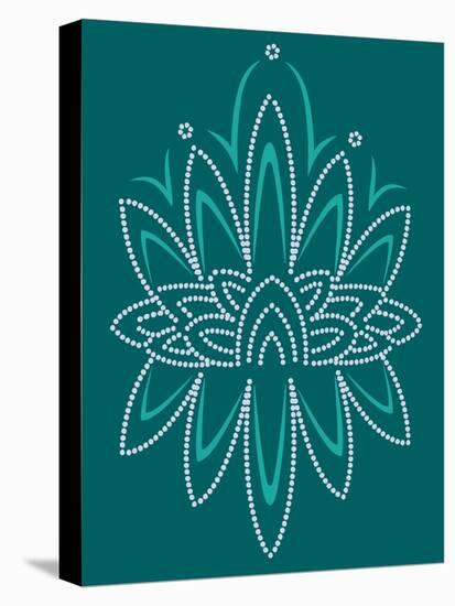 Deco Lotus-null-Stretched Canvas