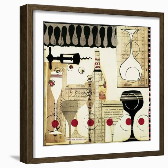 Deco Vino II-Liz Jardine-Framed Art Print