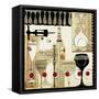 Deco Vino II-Liz Jardine-Framed Stretched Canvas