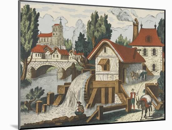 Décor champêtre : le moulin-null-Mounted Giclee Print