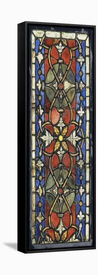 Décor de feuilles d'érable, vitrail provenant de l'église des franciscains de Colmar (?)-null-Framed Stretched Canvas