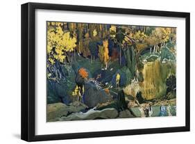 Décor for Debussy's Ballet L'Apres-Midi D'Un Faune (The Afternoon of a Fau), 1912-Leon Bakst-Framed Giclee Print