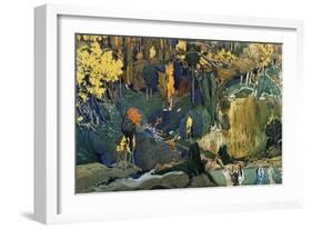 Décor for Debussy's Ballet L'Apres-Midi D'Un Faune (The Afternoon of a Fau), 1912-Leon Bakst-Framed Giclee Print