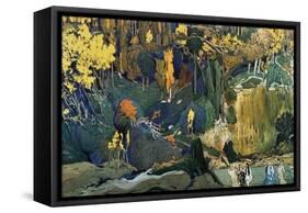 Décor for Debussy's Ballet L'Apres-Midi D'Un Faune (The Afternoon of a Fau), 1912-Leon Bakst-Framed Stretched Canvas